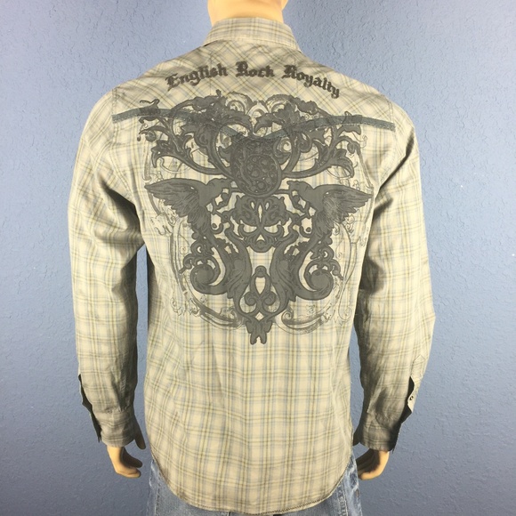 Guess Other - GUESS Pocket Button Down Shirt EMBROIDERED GRAY M
